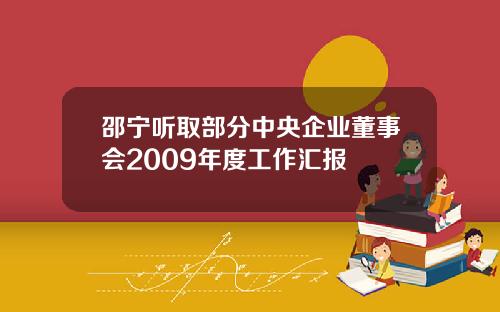 邵宁听取部分中央企业董事会2009年度工作汇报