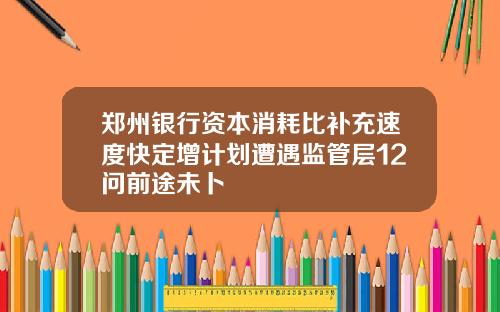 郑州银行资本消耗比补充速度快定增计划遭遇监管层12问前途未卜