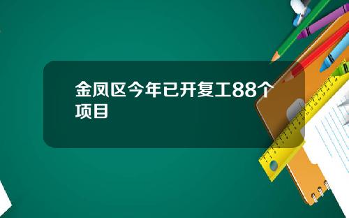 金凤区今年已开复工88个项目