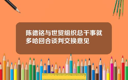 陈德铭与世贸组织总干事就多哈回合谈判交换意见