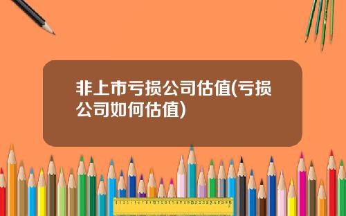 非上市亏损公司估值(亏损公司如何估值)