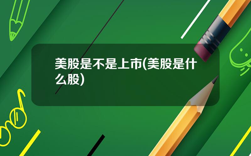 美股是不是上市(美股是什么股)