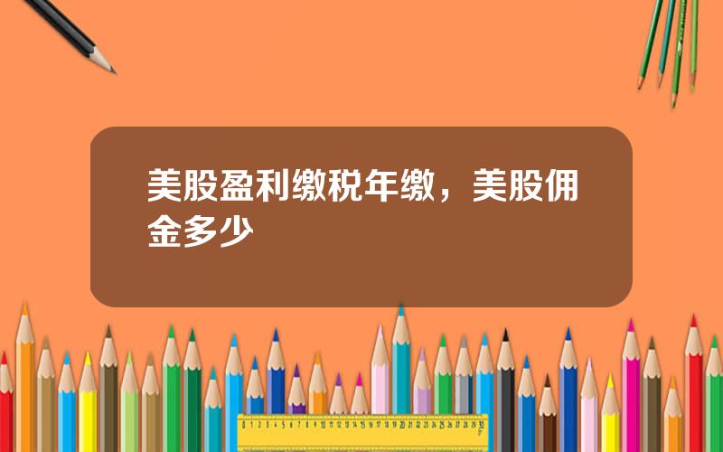 美股盈利缴税年缴，美股佣金多少