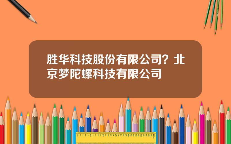 胜华科技股份有限公司？北京梦陀螺科技有限公司