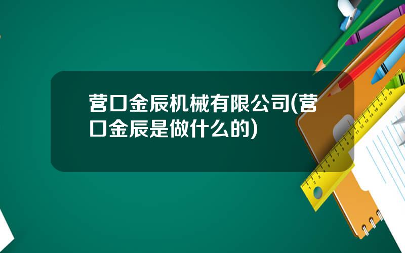 营口金辰机械有限公司(营口金辰是做什么的)