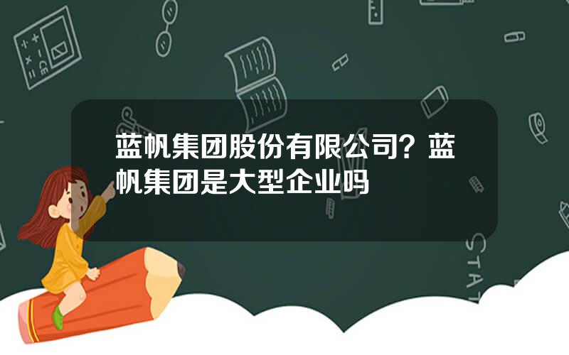 蓝帆集团股份有限公司？蓝帆集团是大型企业吗