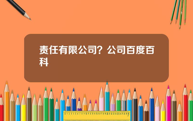 责任有限公司？公司百度百科