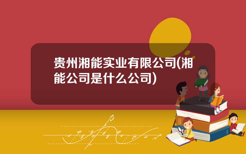 贵州湘能实业有限公司(湘能公司是什么公司)